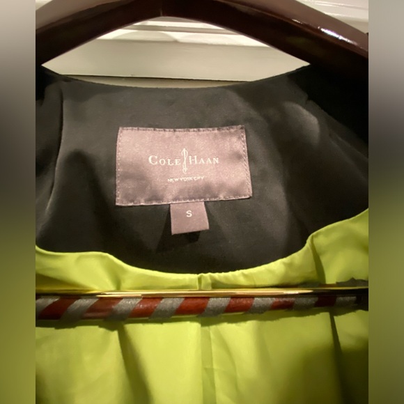 Cole Haan Women’s Belted Trench Coat Double Breasted Black - Picture 5 of 12